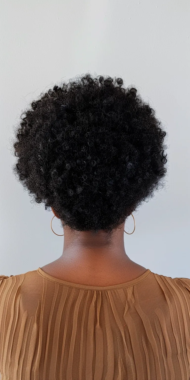 hairstyle for round chubby face Digital perm, Kinky hair, Afro puffs, Asymmetric cut, Pompadour