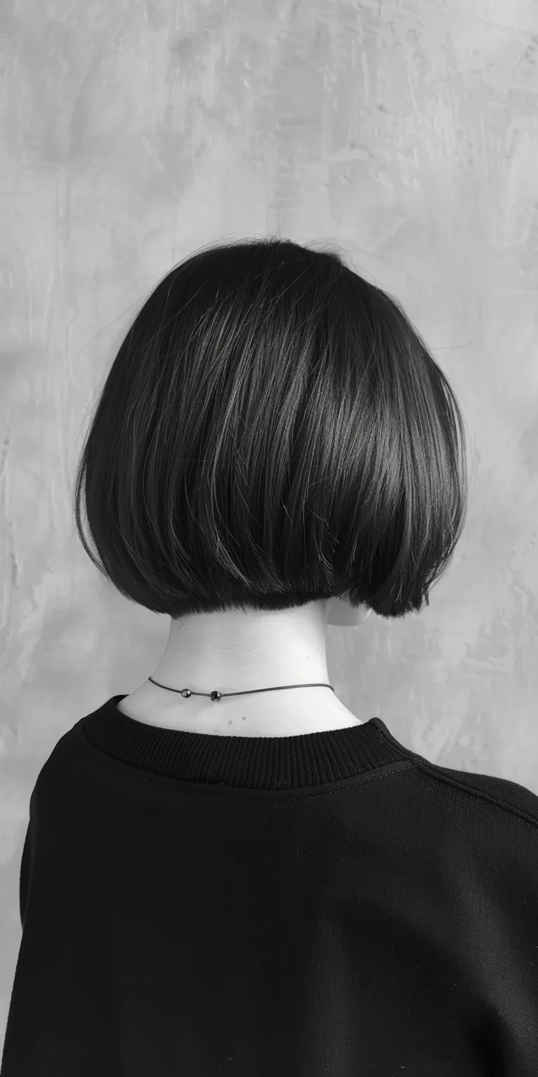 short hairstyles for thick hair Asymmetric cut, Bob Short brush Japanese women's hairstyles, Butterfly haircut