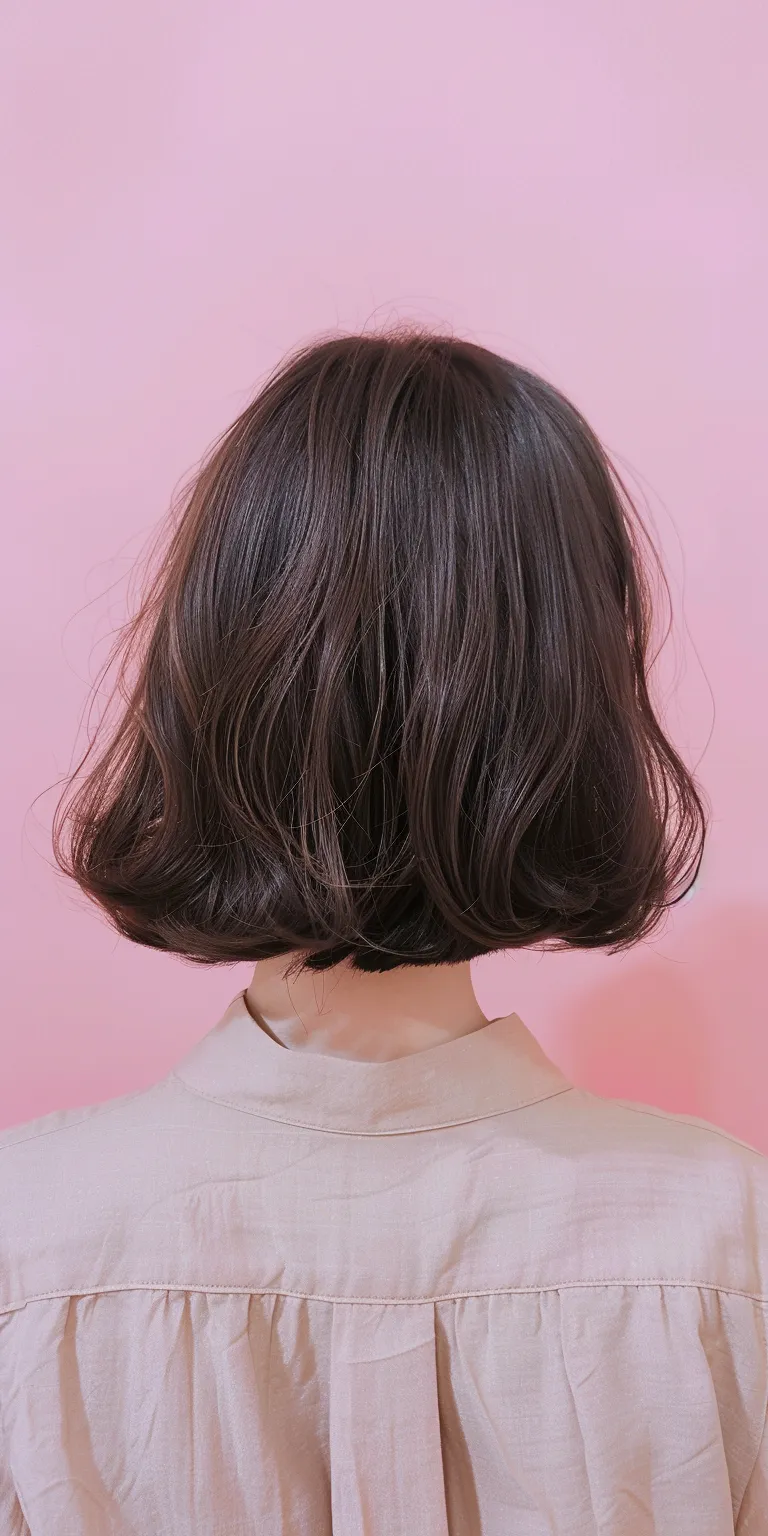 kawaii hairstyles Asymmetric cut, Japanese women's hairstyles, Bob Digital perm, Layered hair