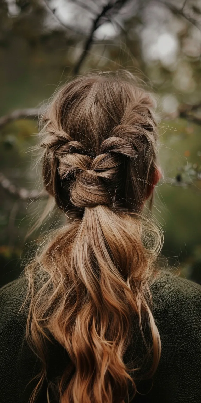 wolf hairstyle Updo, Chignon, Milkmaid braid, French twist