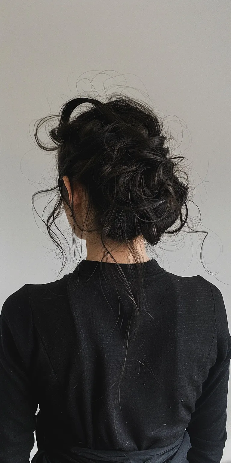 hair styles list Chignon, Updo, Layered hair, Asymmetric cut, French twist