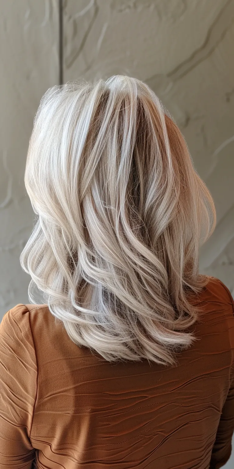 hairstyles for women over 60 Layered hair, Digital perm, Asymmetric cut, Feathered Mermaid hair