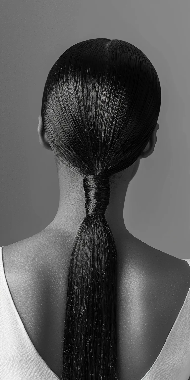 sleek ponytail hairstyles Chignon, French twist, Asymmetric cut, Tonsure, Updo