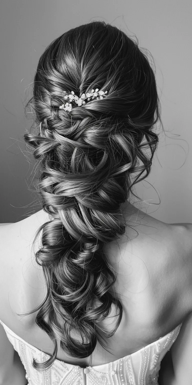 wedding hairstyles Waterfall braids, Boho French braid, Milkmaid Updo